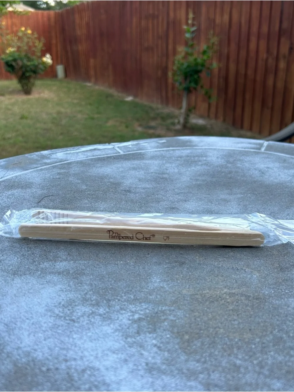 The Pampered Chef Bamboo Tongs with Recipe - Natural Wood Color